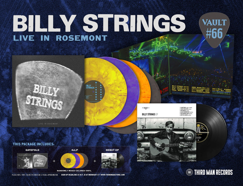 Third Man Records, In Collaboration With Reprise Records, Announces Vault Package #66: Billy Strings Live In Rosemont + The Self-Titled EP