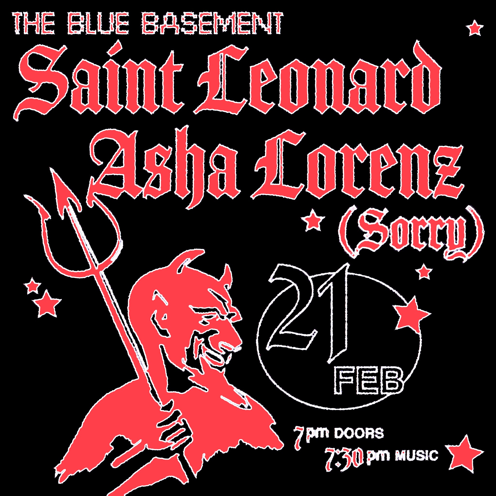 The Blue Basement: Saint Leonard & Asha Lorenz (Sorry)