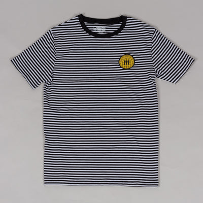 Black and White Striped Crewneck T-Shirt