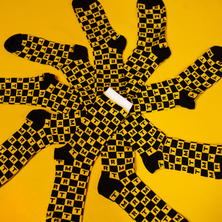 Monogrammed Checker Socks
