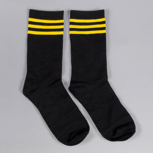 Horizontal Three Stripes TMR Crew Socks